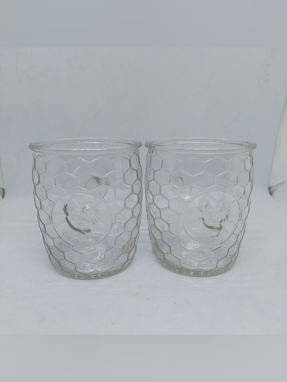 Glass Rooster Chicken Wire Design Farmhouse Western Classic 14 Oz Set Of 2